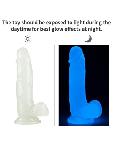Dildo Lumino 7.5 Luz Azul
