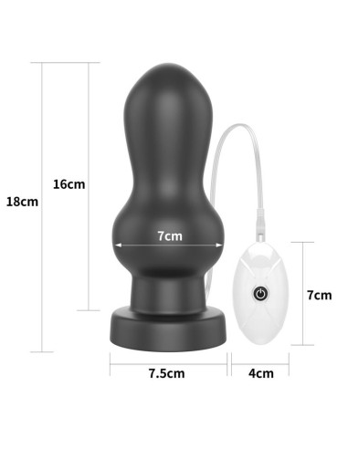 Plug Anal con Vibración King Sized 7 Negro