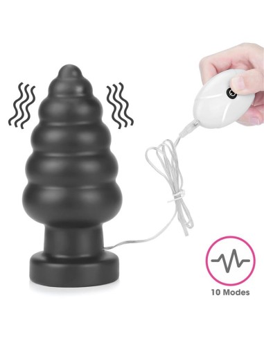 Plug Anal con Vibración King Sized 7 Negro