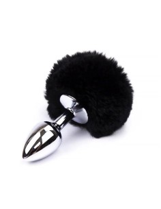 Plug Anal con Pompón Negro Talla S