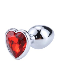Plug Anal Joya de Corazón Red Scarlet Talla S