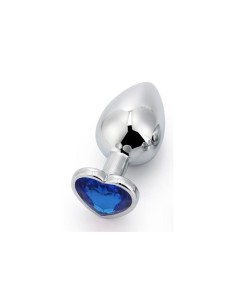 Plug Anal con Joya de Corazón Blue Sapphire Talla L 2