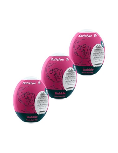 Set 3 Huevos Masturbadores Modelo Bubble