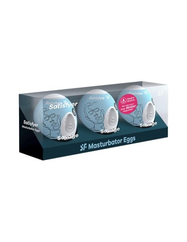 Set 3 Huevos Masturbadores Modelo Savage