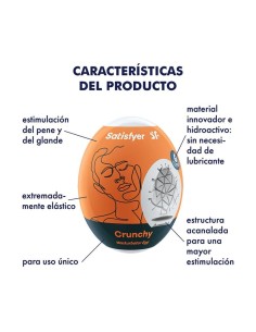 Set 3 Huevo Masturbador Modelo Crunchy 2