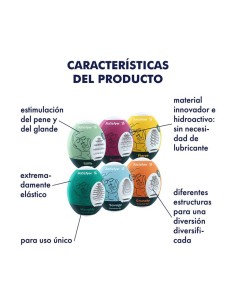 Set 6 Unidades Huevo Masturbador 2