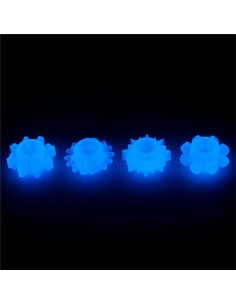 Lumino Play Set 4 Anillo para el Pene Luz Azul 2