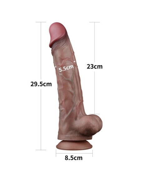 Dildo Realista Doble Capa Silicona Platinum 11.5