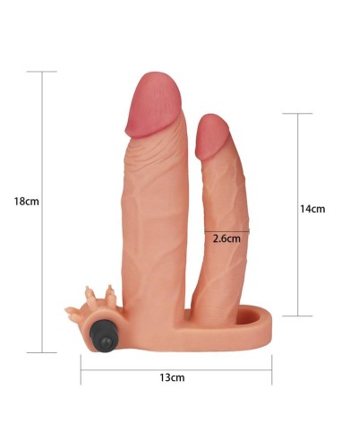 Funda para el Pene Doble con Vibración 1