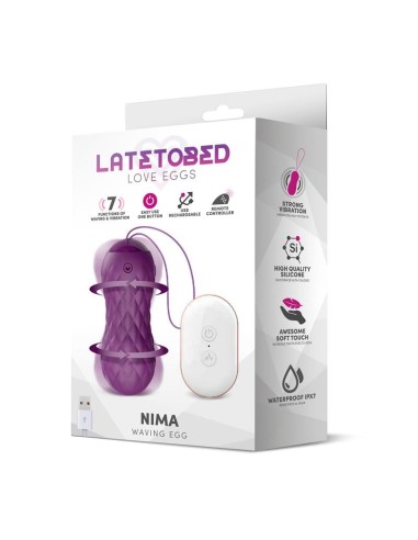 Nima Huevo Vibrador con Movimiento Wave Control Remoto USB Silicona Púrpura