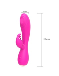 Conejito Vibrador Magic Stick con Pulsación Fucsia 2