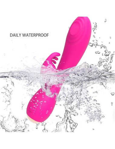 Conejito Vibrador Magic Stick con Pulsación Fucsia