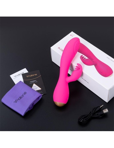 Conejito Vibrador Magic Stick con Pulsación Fucsia