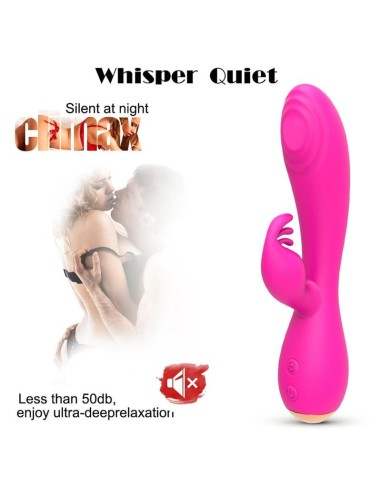 Conejito Vibrador Magic Stick con Pulsación Fucsia