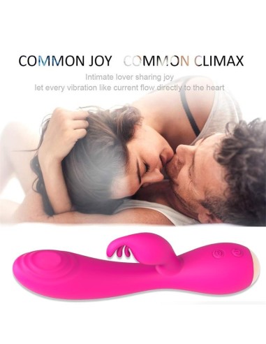Conejito Vibrador Magic Stick con Pulsación Fucsia