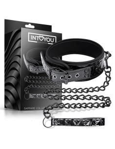 Collar con Correa Sapphire Cuero Vegano