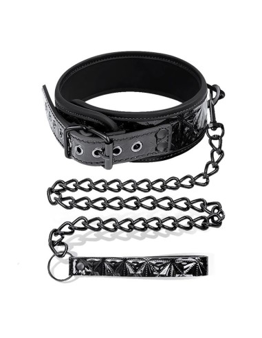 Collar con Correa Sapphire Cuero Vegano