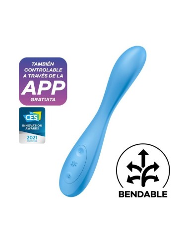 Vibrador G-Spot Flex 4 con APP Satisfyer Connect Azul