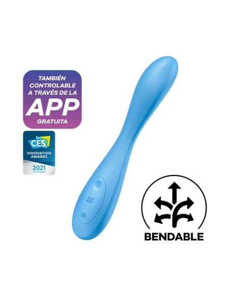 Vibrador G-Spot Flex 4 con APP Satisfyer Connect Azul