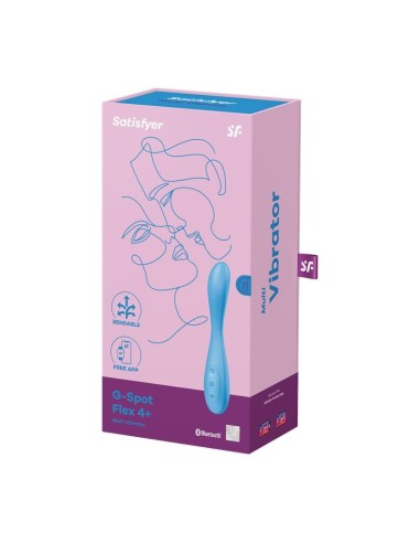 Vibrador G-Spot Flex 4 con APP Satisfyer Connect Azul