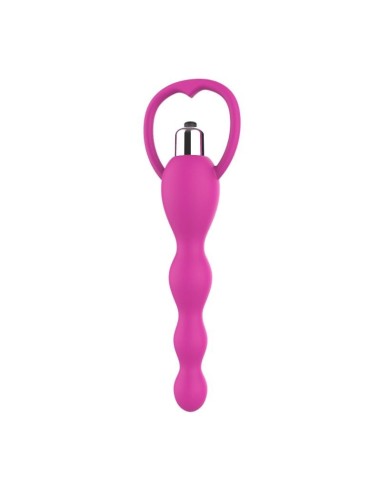 Cadena Anal con Vibración Rosa